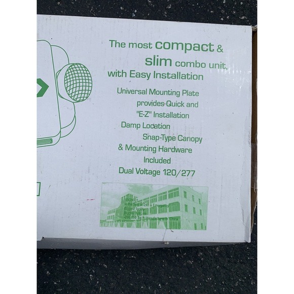 LED Green Exit Sign Emergency Light Adjustable Head Compact Combo ETL listed - Picture 2 of 7